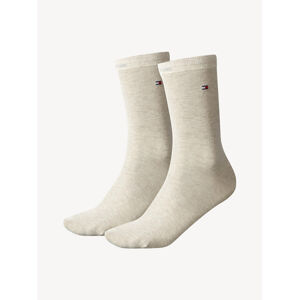 Tommy Hilfiger dámské béžové ponožky 2 pack - 39 (LIGHTBE)